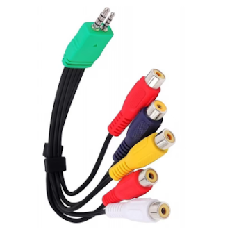3,5mm + 2,5mm to 5x RCA lyd video AV erstatter bn39-01154w