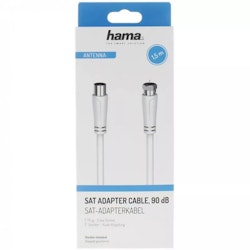 Antennekabel SAT 120dB F-Plug-F-plug Vit 1,5m