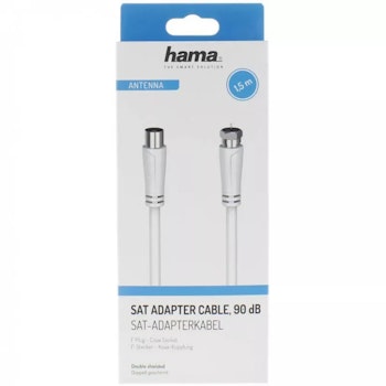 Antennekabel SAT 120dB F-Plug-F-plug Vit 1,5m