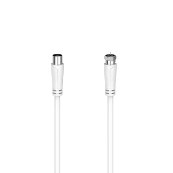 Antennekabel SAT 120dB F-Plug-F-plug Vit 1,5m