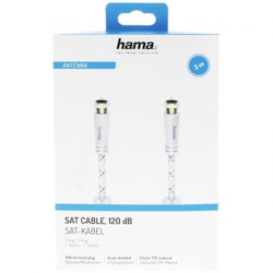 Antennekabel SAT 120dB F-Plug-F-plug Vit 3m