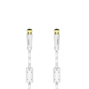 Antennekabel SAT 120dB F-Plug-F-plug Vit 3m