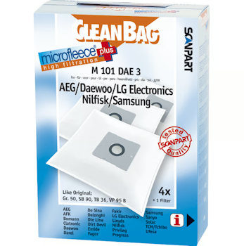 Støvsugerpose CleanBag M 101 DAE 4pk AEG / Nilfisk / Samsung / LG