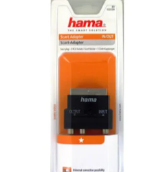 Scartadapter han til 3x RCA hun inn/ut velger