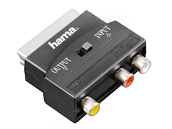 Scartadapter han til 3x RCA hun inn/ut velger
