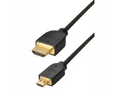 HDMI-A Han / HDMI micro han, 2,0m, svart HSWE