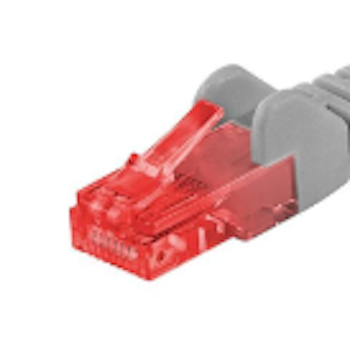 Nettverksplugg RJ45 8pin | Rød transparent
