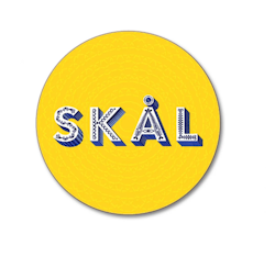 Drikkeunderlag, Skål, gul, 10cm