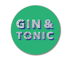 Drikkeunderlag, Gin&Tonic, 10cm