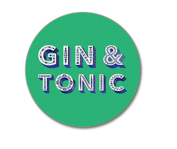 Drikkeunderlag, Gin&Tonic, 10cm