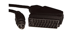 Scart til S-VHS 2m sort