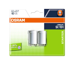 OSRAM Tenner for lysrør opp til 22W, 2-pk