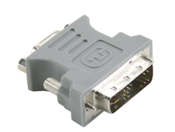 DVI-adapter DVI-A 12+5p hann til VGA hunn - Grå