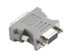 DVI-adapter DVI-A 12+5p hann til VGA hunn - Grå