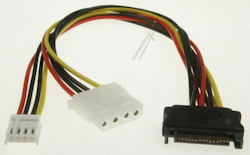 Kabel, Y-power SATA hann 15pin > 4 pin molex hun