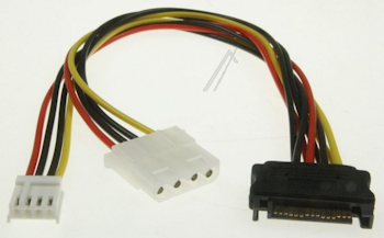 Kabel, Y-power SATA hann 15pin > 4 pin molex hun