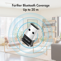 LOGILINK BT 5.3-adapter, USB-A, opptil 20 m rekkevidde, med LED