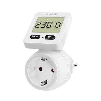 LOGILINK Energikostnadsmåler, display kan roteres 180°, hvit