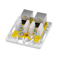 Koblingsboks 2 x RJ45 Cat6a Skjermet