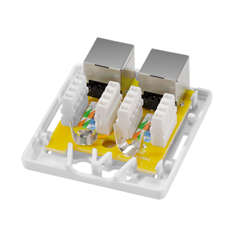 Koblingsboks 2 x RJ45 Cat6a Skjermet