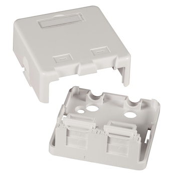 Keystone AP 2-portdistribution box surface mounting, Dust protection self-closing