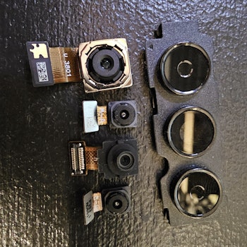 4x kameralinser ink. kameradeksel til Samsung A04s sort (SM-A047F)
