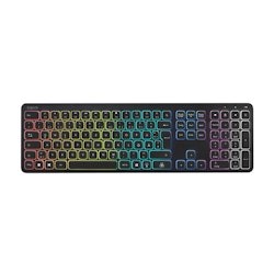 Regnbuefarge bakgrunnsbelyst tastatur, 2,4 GHz