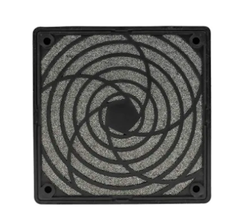 Viftefilter for 120mm vifter, PUR Filter, ABS Frame, 122 x 122mm