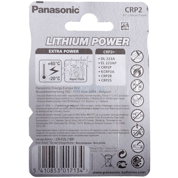 CRP2 6,0V-1600MAH Lithium battteri til kamera