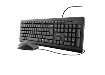 Trust kablet tastatur og mus sort USB
