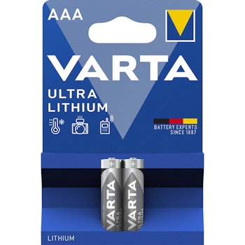 Varta AAA Ultra Lithium Batteri | 2 stk