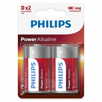 Batteri LR20 Powerlife 2pk D