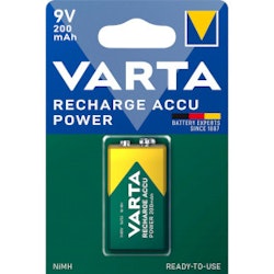 Varta EBlock 9V-200MAH NI-MH Batteri 1 stk