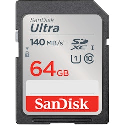 Sandisk Minnekort SDXC Ultra | 64GB | 140MB/s