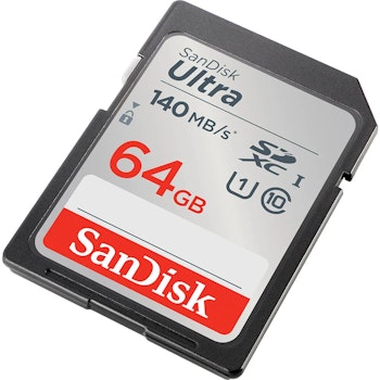 Sandisk Minnekort SDXC Ultra | 64GB | 140MB/s