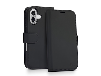 Lommebokdeksel iPhone 16 | PU | Sort