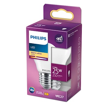 Philips LED Glødemignon Matt | 25 W | P45 | E27