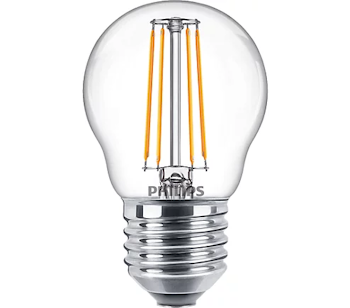 Philips LED Glødemignon Klar | 40W | P45 | E27
