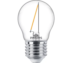 Philips LED Filament mignonpære Klar | 15W | P45 | E27