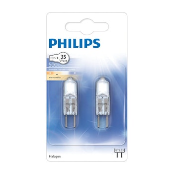 Philips Halo Caps 25W (35W) GY6.35 Varm hvit 2pk