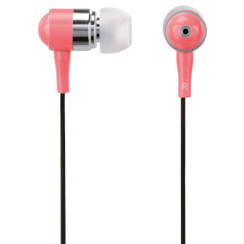 HAMA Øreplugger Shiny In-Ear Mic Sølv Rosa