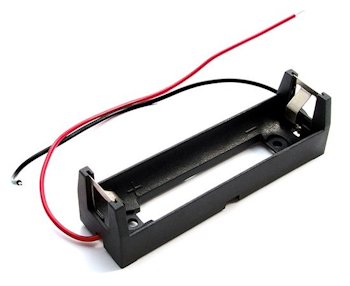 Batteriholder med ledning, 18650