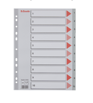 Esselte Register PP A4 1-10 gr