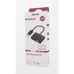 Hama Adapter Multimedia 2-i-1 DisplayPort-VGA/HDMI 4K