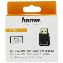 Hama Adapter HDMI Vinklet Opp Hunn-Hann Gull Svart