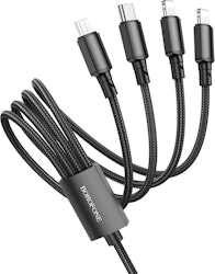 Borofone Multiladekabel, 1m, Sort
