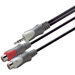 2x RCA (F) - 1x 3.5mm (M) 0.2m