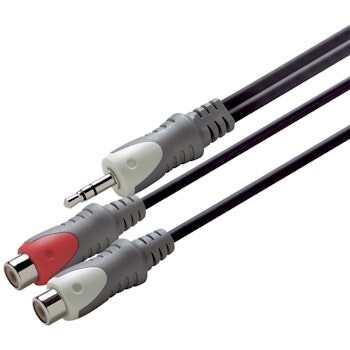 2x RCA (F) - 1x 3.5mm (M) 0.2m