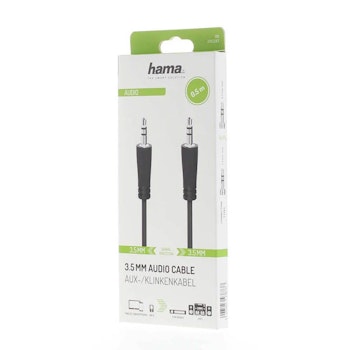(ÅPNET ESKE) Hama Lydkabel 3.5mm(M) - 3.5mm(M) 0.5m