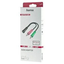 Hama Adapter Audio 3.5mm(F) - 2 x 3.5mm(M)